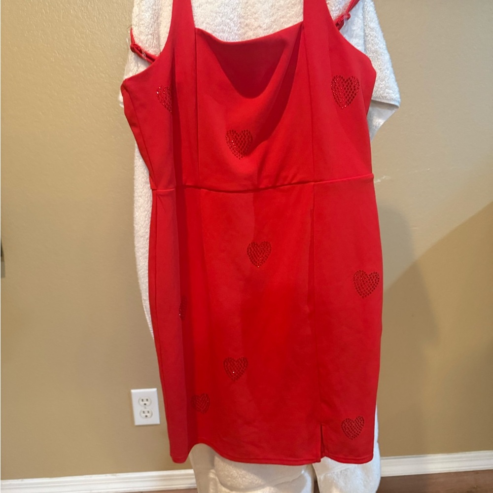 Planet Gold Red Heart Dress